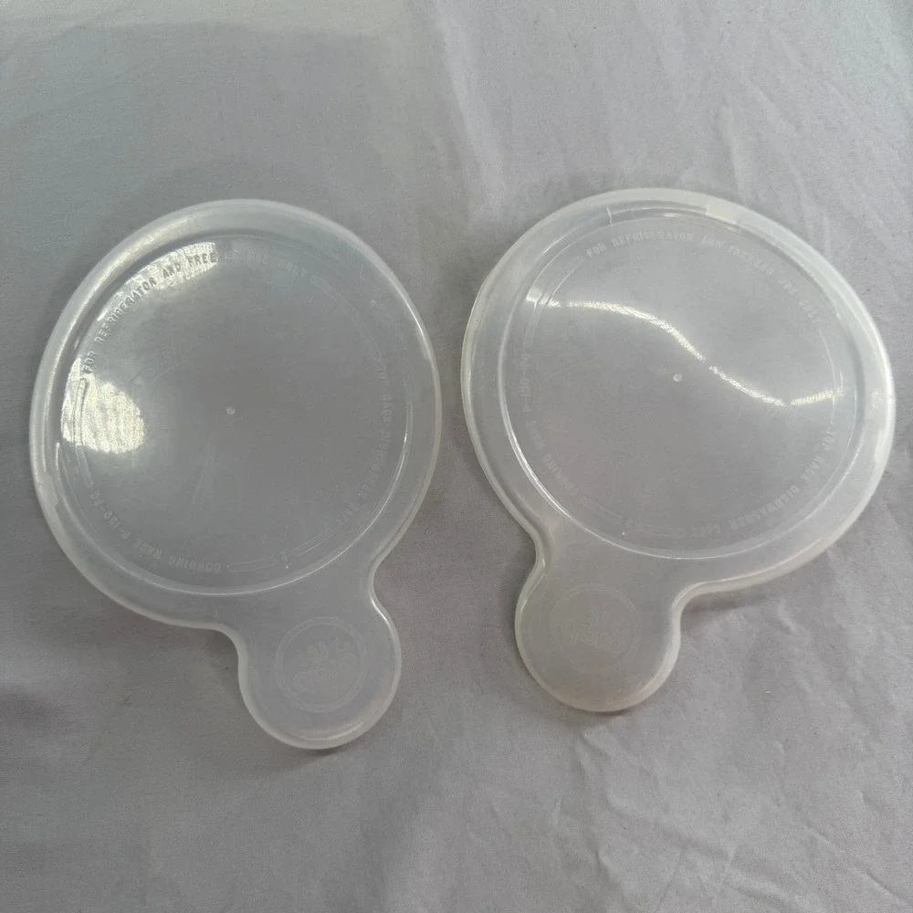 Corning Ware Grab It Lids P-150-PC Plastic Storage Covers Set of 2 Clear 15oz